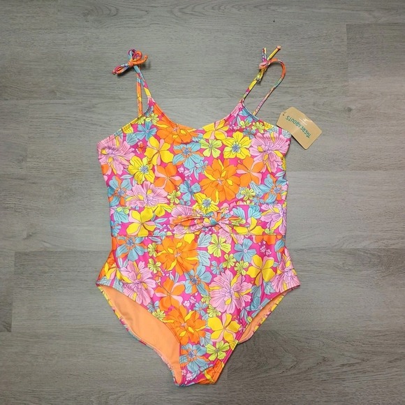 Thereabouts Childrens Kids Swimsuit Floral Size XL - Picture 1 of 4